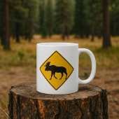 Moose Road Sign Kaffeetasse