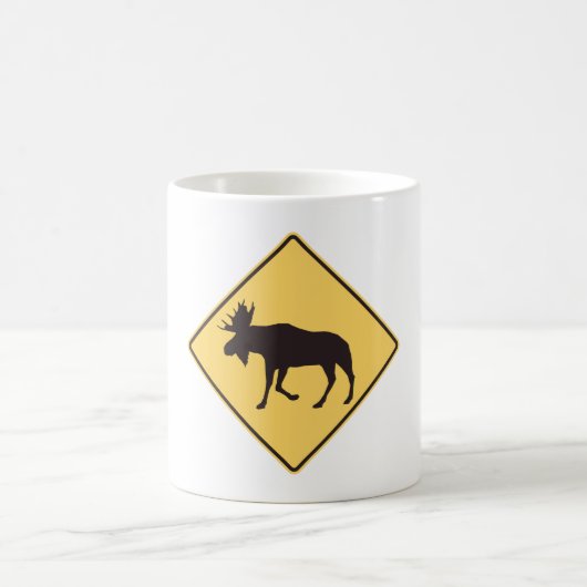 Moose Road Sign Kaffeetasse (Mittel)