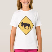 Moose Road Sign T-Shirt (Vorderseite)
