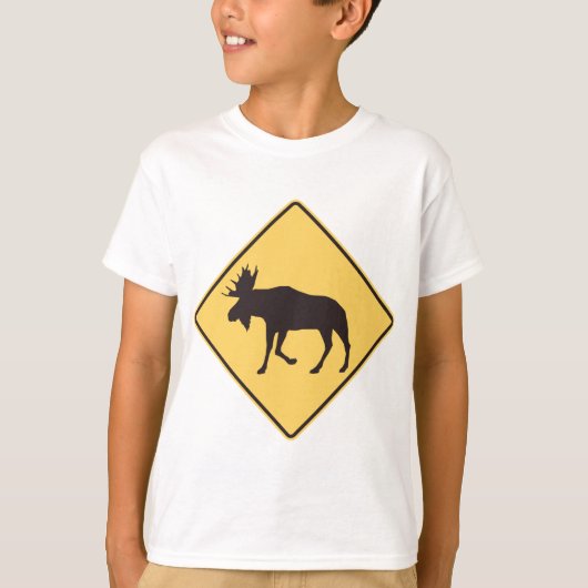 Moose Road Sign T-Shirt (Vorderseite)