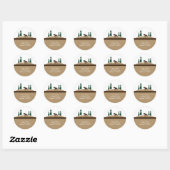 MOOSE Rustic Lodge Rücksendeadresse Stickers (Blatt)