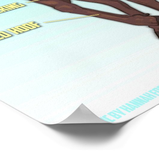 Moose Safety Graphic Poster Print (Ecke)