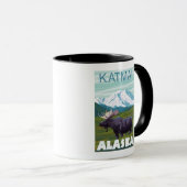 Moose Scene - Katmai, Alaska Tasse (VorderseiteRechts)