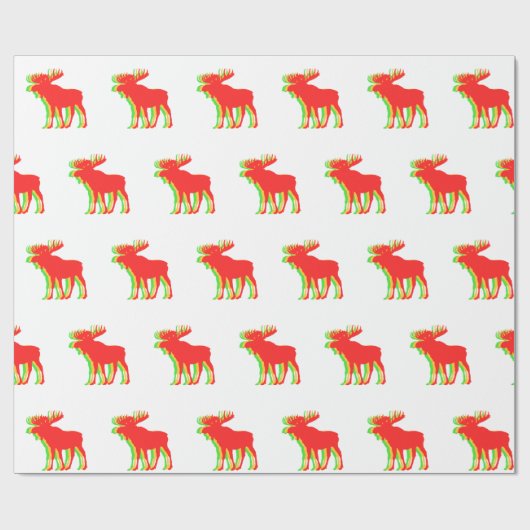Moose Schattenfarben - Hintergrundfarbe auswählen Geschenkpapier (Flach)