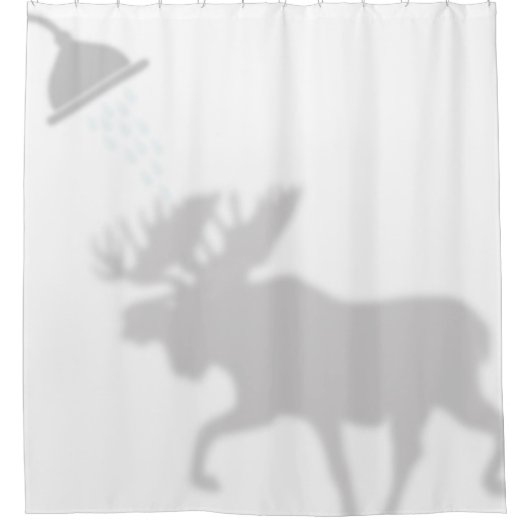 Moose Shadow Silhouette Shadow Buddies Dusche Duschvorhang (Vorderseite)