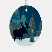 Moose Silent Night Wonder Keramik Ornament (Rechts)