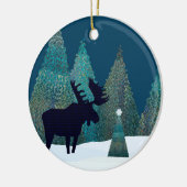 Moose Silent Night Wonder Keramik Ornament (Links)