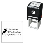 Moose Silhouette Address Self-Inking Briefmarke Permastempel (Beispiel)