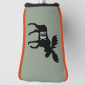 Moose Silhouette Custom Name Wildlife Wild Animal Golf Headcover (Rotieren 90)