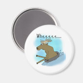 Moose Snow Tubing Magnet (Vorderseite/Rückseite)