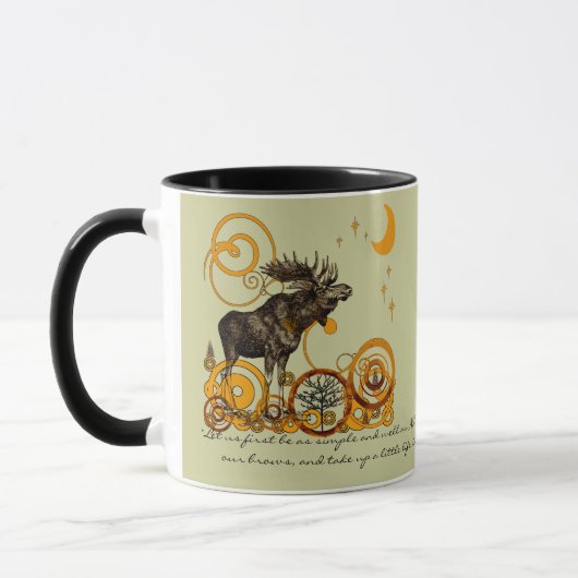 Moose Stein-Walden, Henry David Thoreau Zitat Tasse (Links)