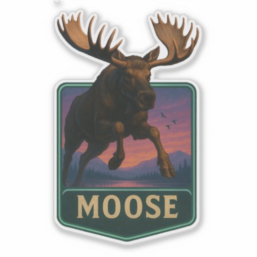Moose Sticker (Vorderseite)