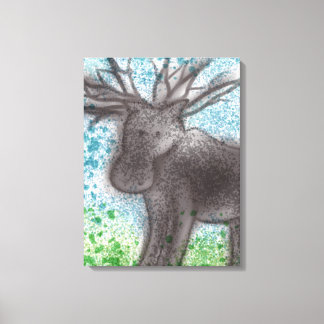 Moose Stretched Canvas Print Leinwanddruck