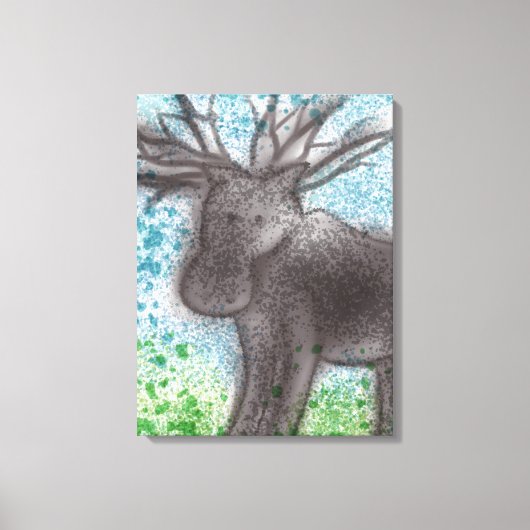 Moose Stretched Canvas Print Leinwanddruck (Vorderseite)