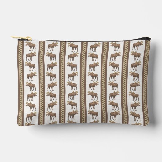Moose Stripe Zipper Pouch Zubehörtasche (Vorderseite)