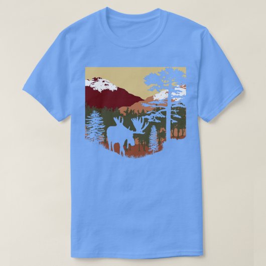 Moose Sunset TShirt (Design vorne)