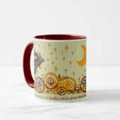 Moose Swirl Stars Moon Peace Joy Ho Ho Stein Tasse (Vorderseite Links)