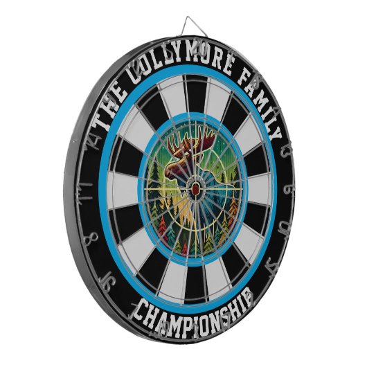 Moose Target Forest Artwork Dartscheibe (Vorderseite Links)