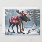 Moose-tastische Weihnachts-Personalisierte Grußkar Feiertagskarte (Vorderseite)