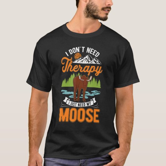 Moose Therapy Moose Antler Scandinavia Moose T-Shirt (Vorderseite)