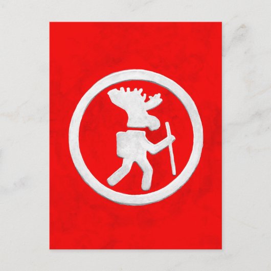 Moose Trail Marker Postkarte (Vorderseite)