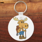 Moose traveler with backpack | choose back color schlüsselanhänger (Vorderseite)