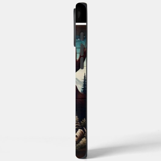 Moose unter Mondlicht Case-Mate iPhone Hülle (Rückseite / Links)