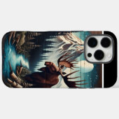 Moose unter Mondlicht Case-Mate iPhone Hülle (Rückseite (Horizontal))