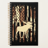 Moose US American Flag Hunting Elk Planer (Vorderseite)