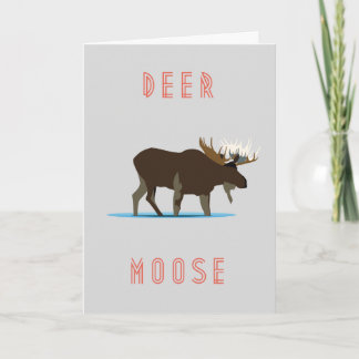 Moose Valentines Card Karte