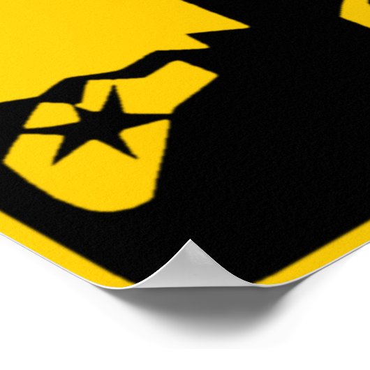 Moose Warning Sign aus Gros Morne Nationalpark Poster (Ecke)