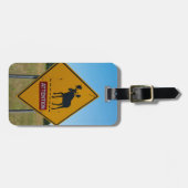 Moose-Warnzeichen Gepäckanhänger (Vorderseite horizontal)