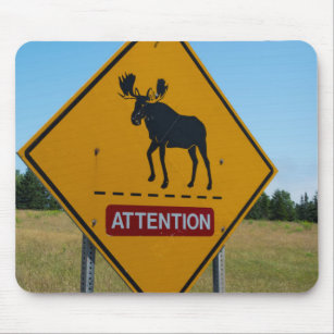 Moose-Warnzeichen Mousepad