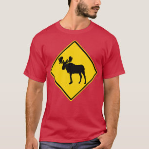 Moose-Warnzeichen T-Shirt