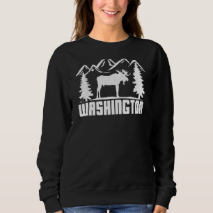 Moose Washington Enthusiast Washington Cool Classi Sweatshirt