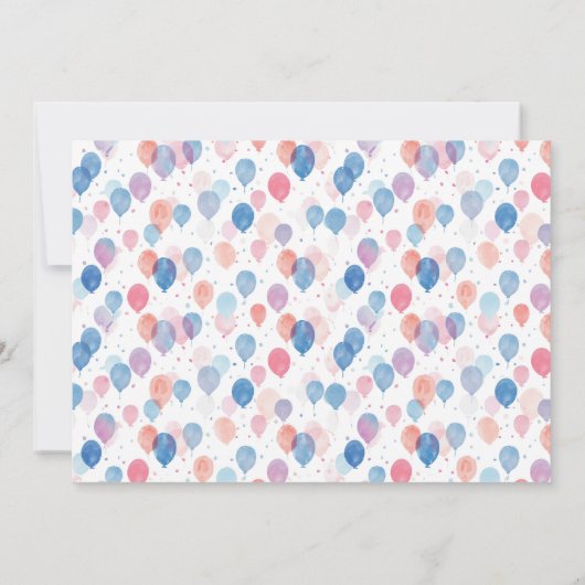 Moose Watercolor Woodland Animal Birthday Party Einladung (Rückseite)