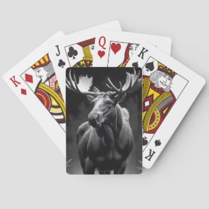 Moose Wildlife Majestic Nature Life Art Poster Spielkarten