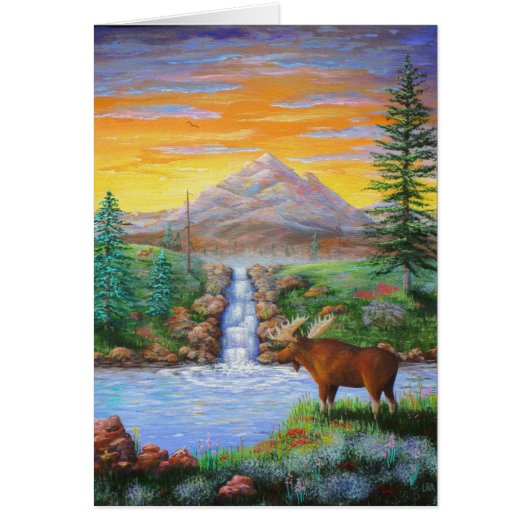 Moose Wildlife Mountains Creationarts (Vorne)