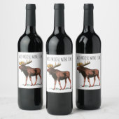 Moose Wildlife Wine Labels Weinetikett (Flaschen)