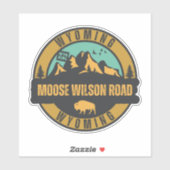 Moose Wilson Road, Wyoming Aufkleber (Blatt)