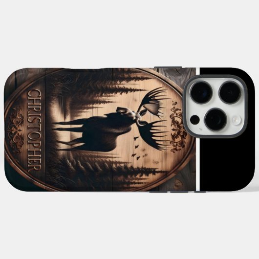 Moose Wood Sign Case-Mate iPhone Hülle (Rückseite (Horizontal))
