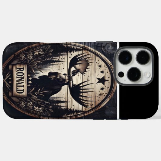 Moose Wood Sign Case-Mate iPhone Hülle (Rückseite (Horizontal))