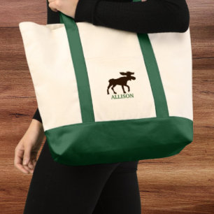 MOOSE WOODLAND Tote Bag - einen Namen hinzufügen! Tragetasche