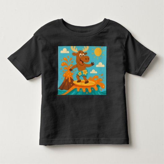 Moosecano Splash! - Soda Volcano Surf T - Shirt Ki (Vorderseite)