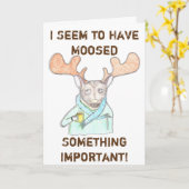 Moosed Belated Geburtstag Karte (Gelbe Blume)