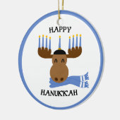 Moosed Happy Hanukkah Funny Hanukkah Keramik Ornament (Links)