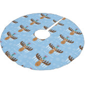 Moosehead_Icicle Antlers_Mistletoe_Merry Kissmoose Polyester Weihnachtsbaumdecke (Schrägansicht)