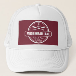 Moosehead Lake Maine Ankerstadt und Name Truckerkappe