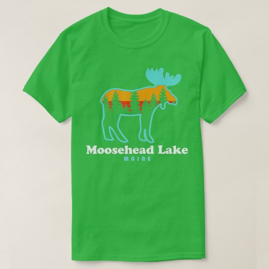 Moosehead Lake Maine - Moose Moosehead Lake  T-Shirt (Design vorne)