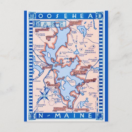 Moosehead Lake Maine Postkarte (Vorderseite)